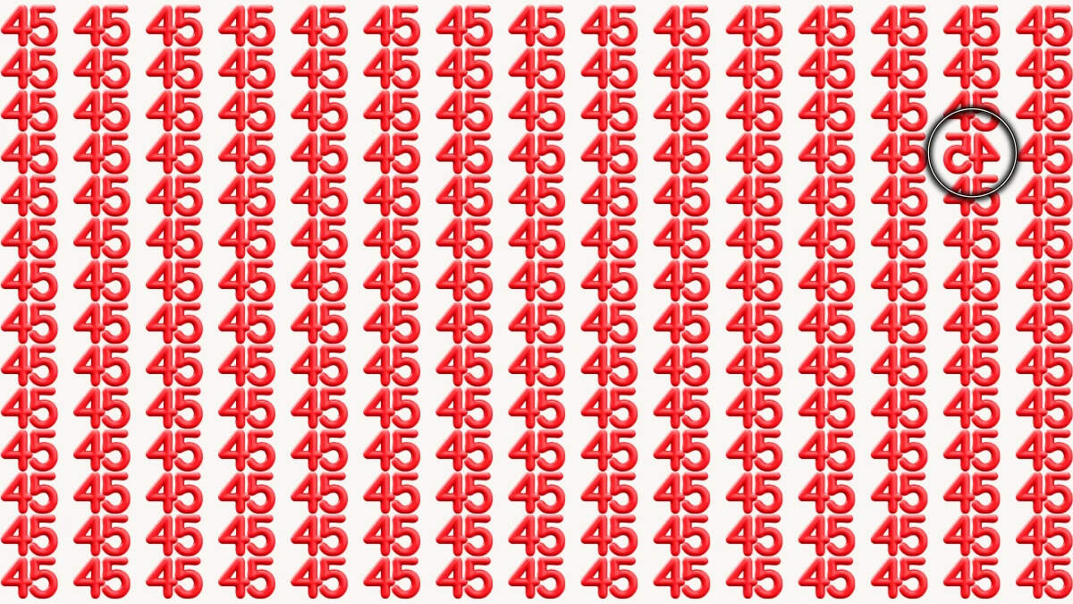 Did you spot the inverted 45?