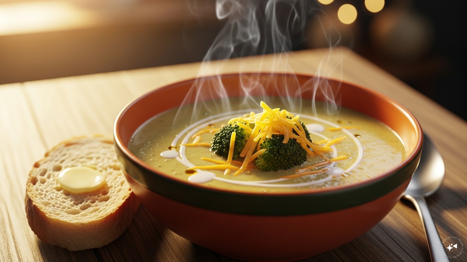 Broccoli Cheddar Soup: Creamy broccoli soup enriched with sharp cheddar cheese creates a comforting, hearty meal. Perfect for chilly evenings, it’s smooth, flavourful, and packed with nutrients in every spoonful.