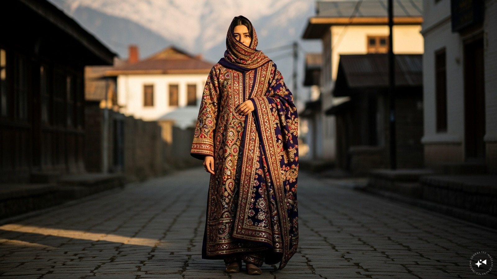 Festive Glam Look: Opt for a richly embroidered Pheran with metallic threads or sequins for weddings or festivals. Pair with delicate jewellery and elegant heels to make a statement, combining the warmth of tradition with the sparkle of celebration.