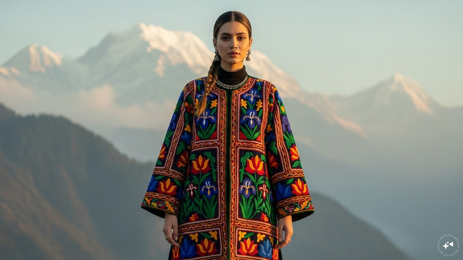 Statement Embroidery Focus: Highlight the Pheran’s intricate Kashmiri embroidery by keeping the rest of your outfit minimal. Pair it with solid-coloured leggings or trousers, letting the craftsmanship shine. Ideal for formal events or cultural celebrations that call for understated elegance.