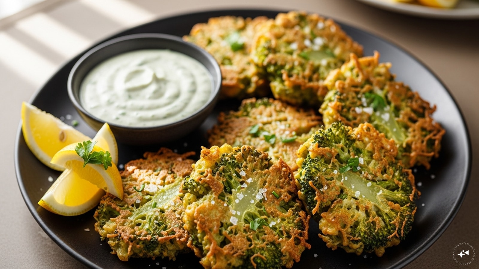Broccoli Fritters: Shredded broccoli combined with eggs, flour, and spices, then pan-fried to golden perfection, creates crispy fritters. Serve them as appetizers or snacks for a healthy, tasty treat.