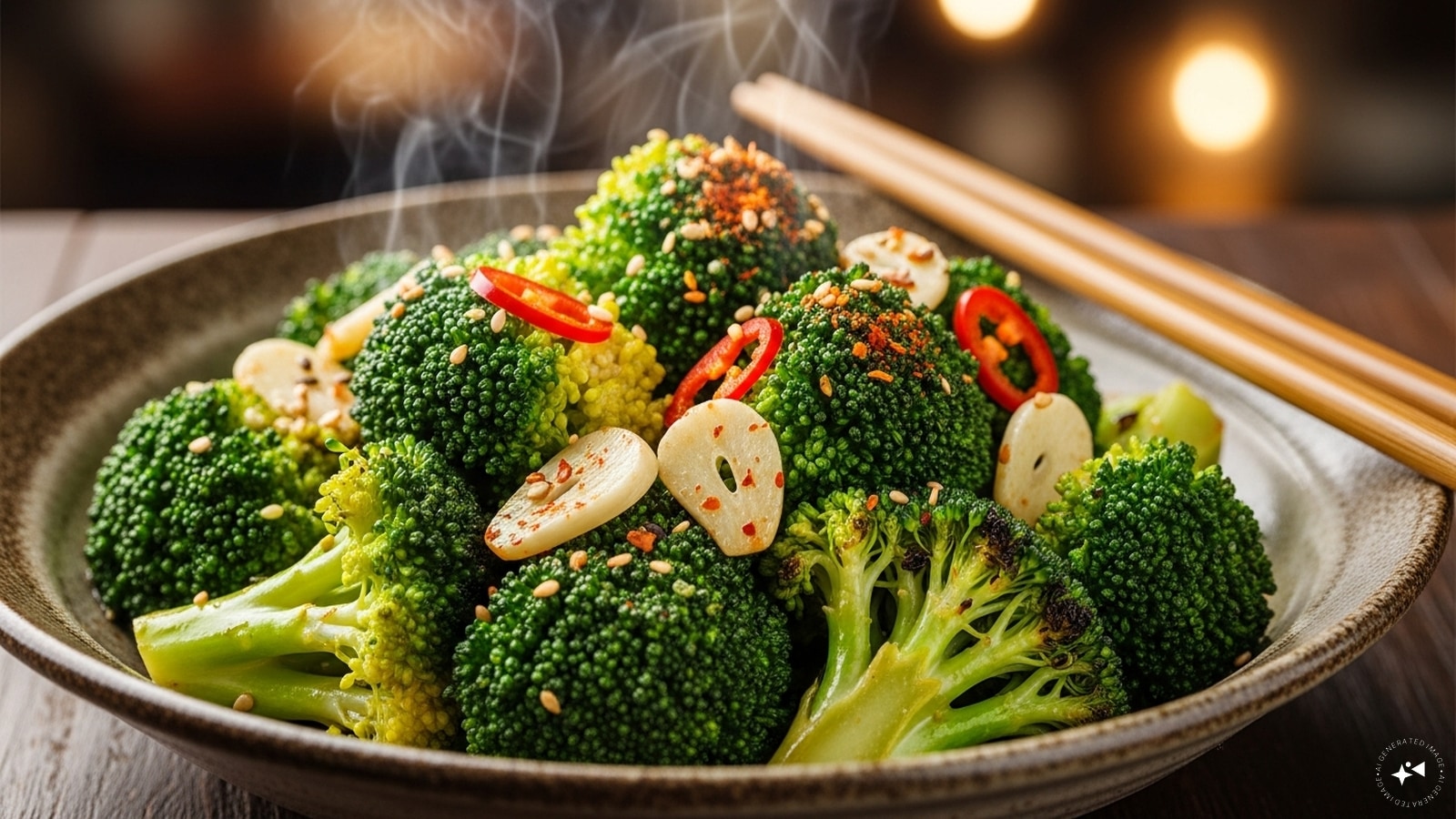 Stir-Fried Broccoli: Quick and tasty, broccoli is stir-fried with ginger, garlic, and soy sauce. This Asian-inspired dish is crisp, flavourful, and pairs perfectly with rice or noodles for a wholesome meal.