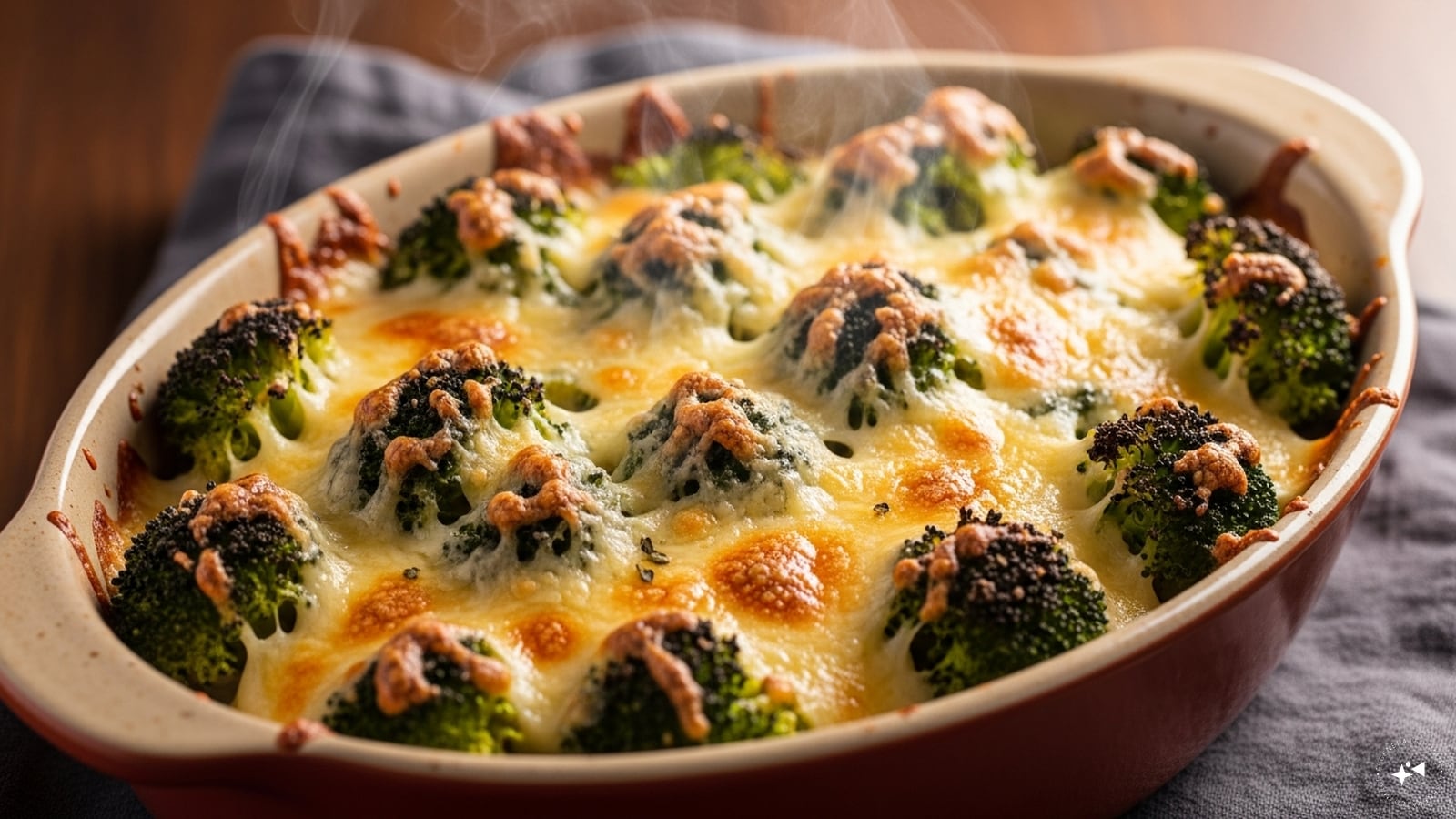 Broccoli And Cheese Casserole: A baked casserole combining broccoli, melted cheese, and breadcrumbs makes a cheesy, golden side dish. It’s perfect for family dinners or holiday feasts, offering both comfort and flavour.